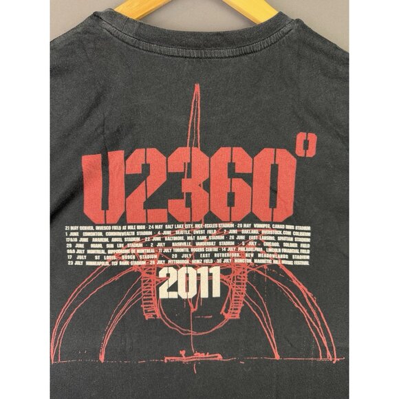 Vintage Y2K U2 Band Tee 360 Degrees Tour Concert Promo Rare Black XL Shirt Art - Picture 8 of 10